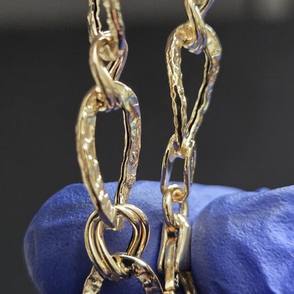 Chunky lightweight 18k gold bracelet - Picture 10 of 16